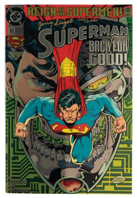 Lot #480 Jerry Siegel Signed 'Superman' Comic Book