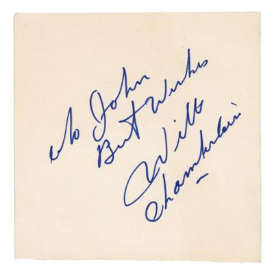 Lot #829 Wilt Chamberlain Signature