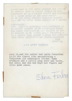 Lot #506 Edna Ferber Typed Letter Signed - Image 2
