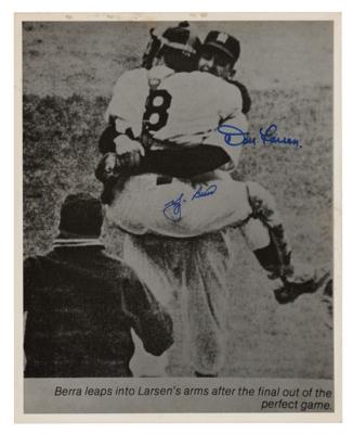 Lot #823 Yogi Berra and Don Larsen Signed Photograph