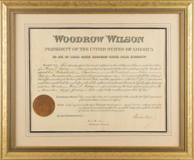 Lot #169 Woodrow Wilson Document Signed as President - Image 2
