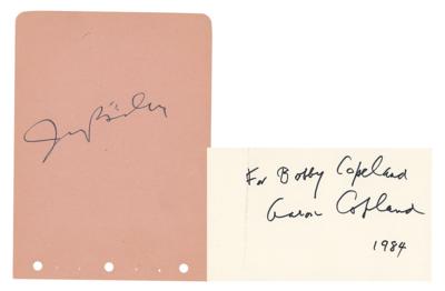 Lot #585 Irving Berlin and Aaron Copland (2) Signatures - Image 1