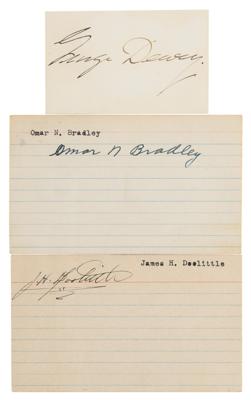 Lot #347 American Military: Omar Bradley, James H. Doolittle, and George Dewey Signatures