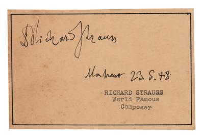 Lot #578 Richard Strauss Signature