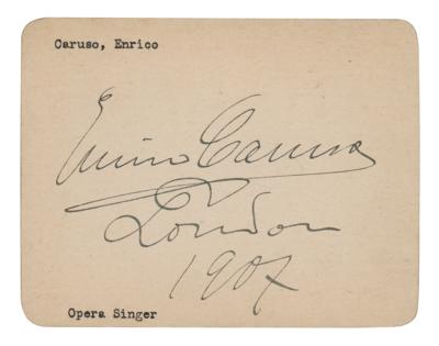 Lot #567 Enrico Caruso Signature