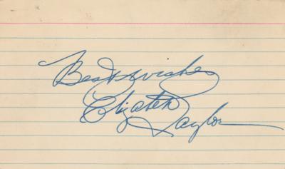 Lot #802 Elizabeth Taylor Signature