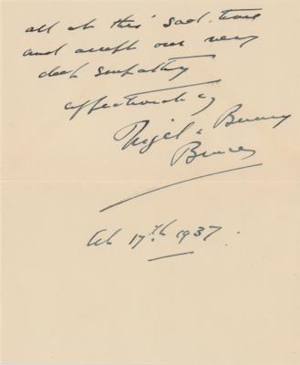 Lot #710 Nigel Bruce Autograph Letter Signed - Image 2