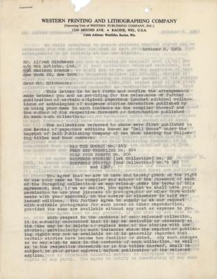 Lot #752 Alfred Hitchcock Document Signed - Image 2