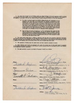 Lot #593 Duke Ellington and Billy Strayhorn Document Signed - Image 1
