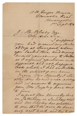 Lot #342 Jefferson Davis Autograph Letter Signed