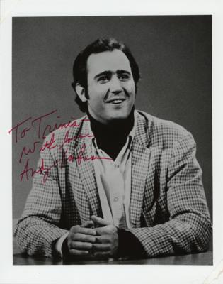 Lot #758 Andy Kaufman Signed Photograph with Autograph Note Signed - Image 1