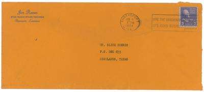 Lot #617 Jim Reeves Typed Letter Signed - Image 2