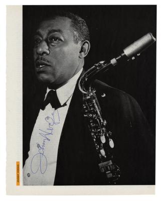 Lot #599 Johnny Hodges Signed Photograph
