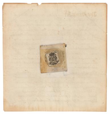 Lot #174 Stamp Act: 1765 Blue-Gray Paper Stamp - Image 2