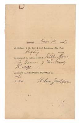 Lot #515 Helen Hunt Jackson Document Signed - Image 1