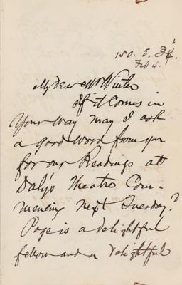 Lot #451 Statue of Liberty: Francis Hopkinson Smith Autograph Letter Signed