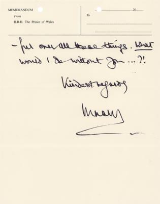 Lot #208 King Charles III Autograph Letter Signed - Image 7