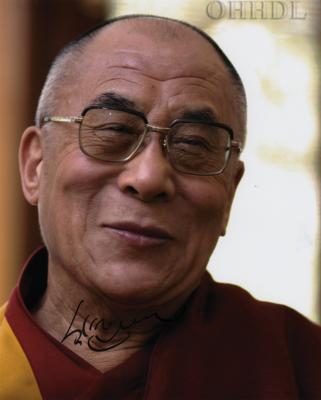 Lot #252 Dalai Lama Signed Photograph - Image 1