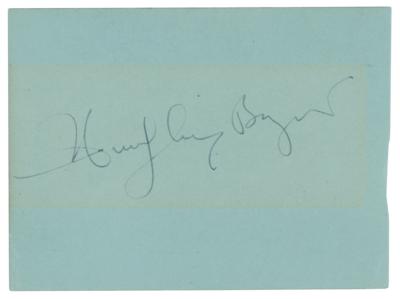 Lot #709 Humphrey Bogart Signature