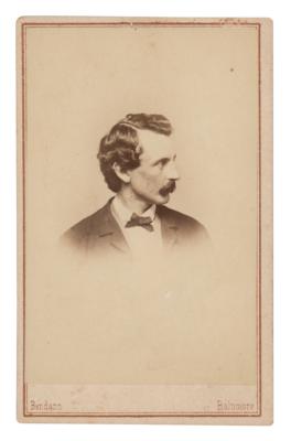 Lot #237 John Wilkes Booth Carte-de-Visite Photograph