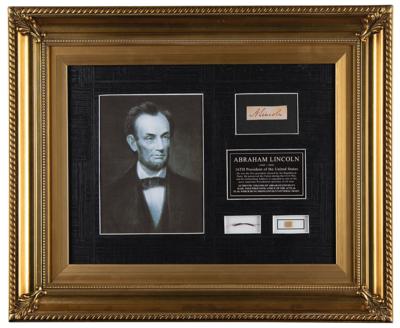 Lot #138 Abraham Lincoln Hair and Funeral Train Relics