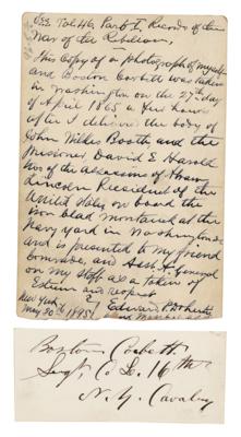 Lot #219 John Wilkes Booth Captors: Boston Corbett and Edward P. Doherty (2) Signed Items