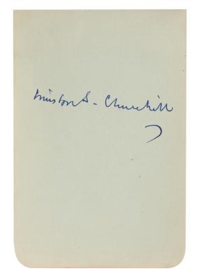 Lot #200 Winston Churchill Signature