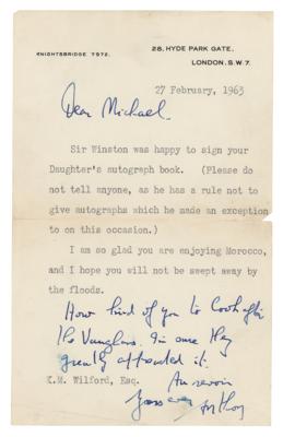 Lot #200 Winston Churchill Signature - Image 2