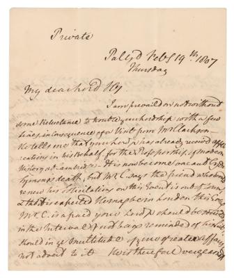 Lot #204 William Wilberforce Autograph Letter Signed