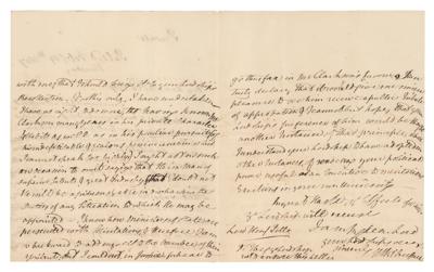 Lot #204 William Wilberforce Autograph Letter Signed - Image 2
