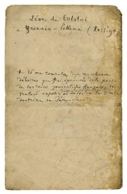 Lot #492 Leo Tolstoy Letter Signed on Politics and Religion - Image 8