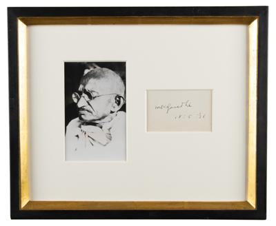 Lot #175 Mohandas Gandhi Signature