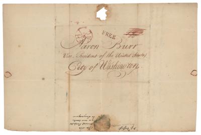Lot #241 Aaron Burr Hand-Docketed Letter by Nicolas G. Dufief - Image 2