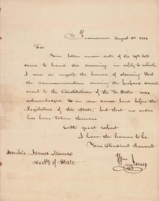 Lot #145 James Monroe: William Jones Autograph Letter Signed - Image 1