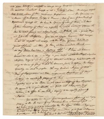 Lot #80 John Adams: Theodore Foster Autograph Letter Signed - Image 2