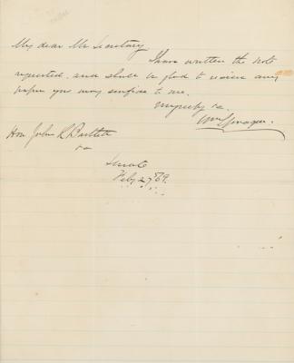 Lot #384 William Sprague IV Autograph Letter Signed - Image 1