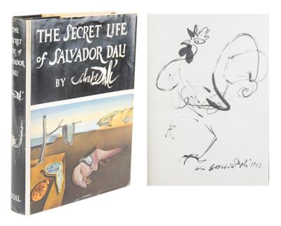 Lot #426 Salvador Dali Signed Sketch in Book