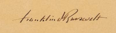 Lot #63 Franklin D. Roosevelt Signed Engraving as President - Image 3