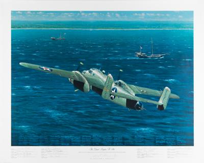 Lot #360 Doolittle's Raiders Multi-Signed Limited Edition Print: 'The Giant Begins to Stir'