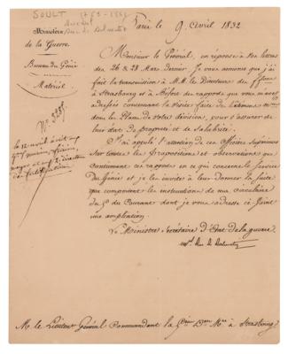 Lot #382 Jean-de-Dieu Soult Letter Signed - Image 1