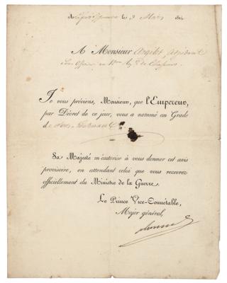Lot #348 Louis-Alexandre Berthier Document Signed