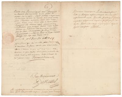 Lot #386 Claude Louis Hector de Villars Letter Signed - Image 2