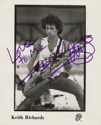 Lot #647 Rolling Stones: Keith Richards Signed Photograph