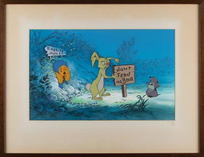 Lot #463 Winnie the Pooh production cel and key master background from Winnie the Pooh and the Honey Tree - Image 4
