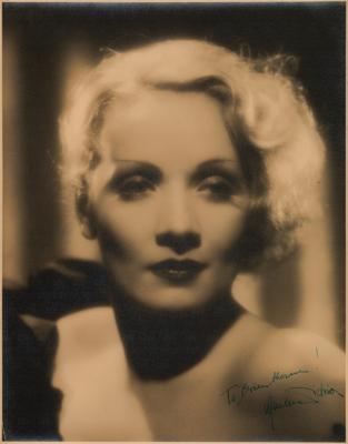 Lot #677 Marlene Dietrich Signed Oversized Photograph
