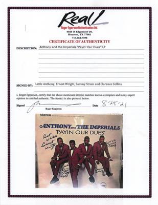 Lot #638 Little Anthony and the Imperials Signed Album - Image 2