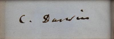 Lot #184 Charles Darwin Signature - Image 2