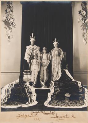 Lot #209 King George VI and Family Signed Photograph of Coronation (1937) - Image 1