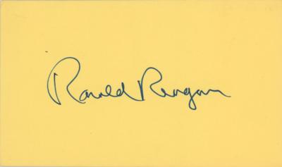 Lot #152 Ronald Reagan Signature