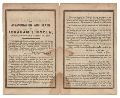 Lot #46 Abraham Lincoln Assassination Booklet by Abott A. Abott - Image 2